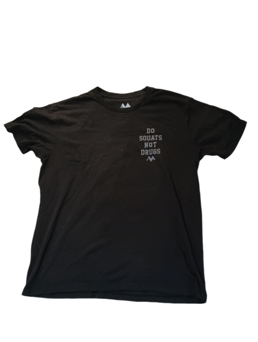 Men's Black Graphic Crew Neck Tee - Motivational Fitness Print